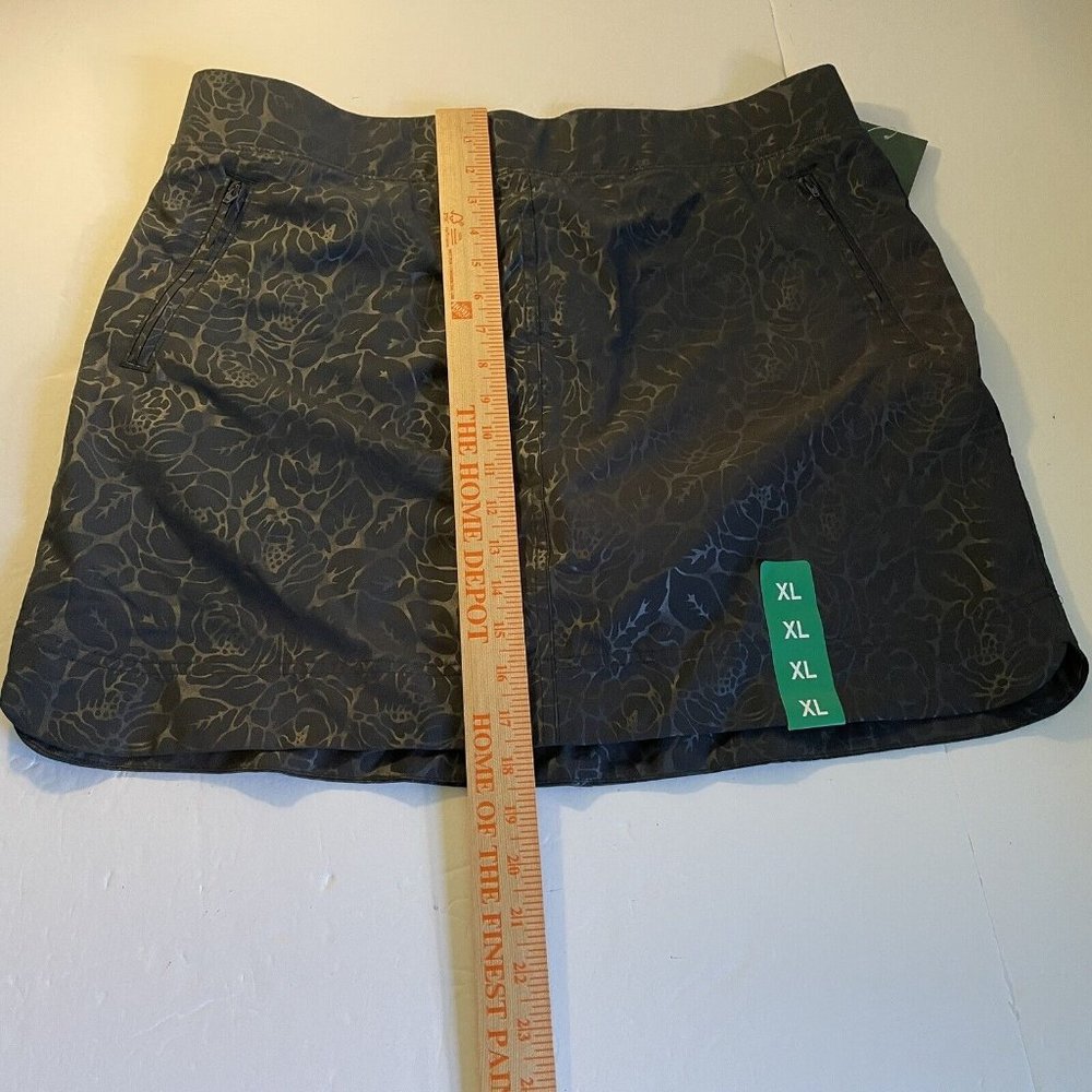 ORVIS CLASSIC COLLECTION Women's Skort Black Rose Zip Pockets Mesh Pant Xl - Picture 8 of 8
